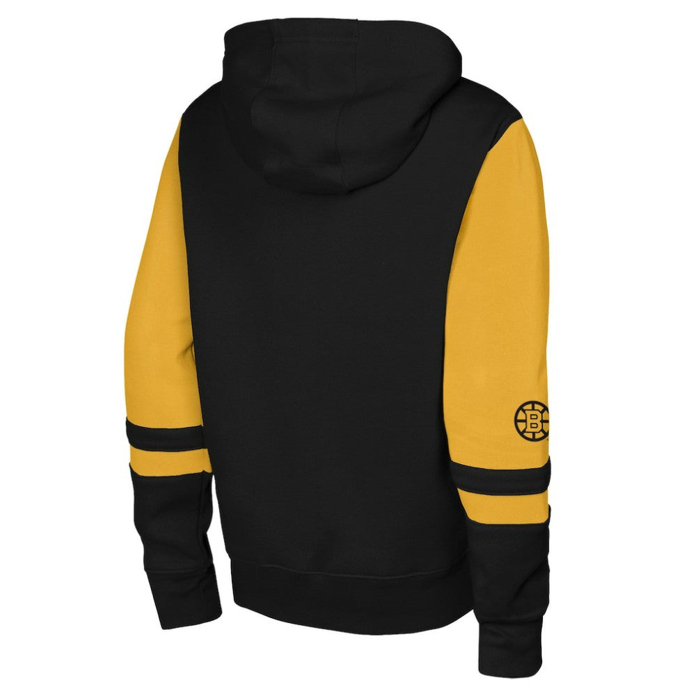 NHL Black Boston Bruins Outerstuff Youth Face Off Full-Zip Hoodie