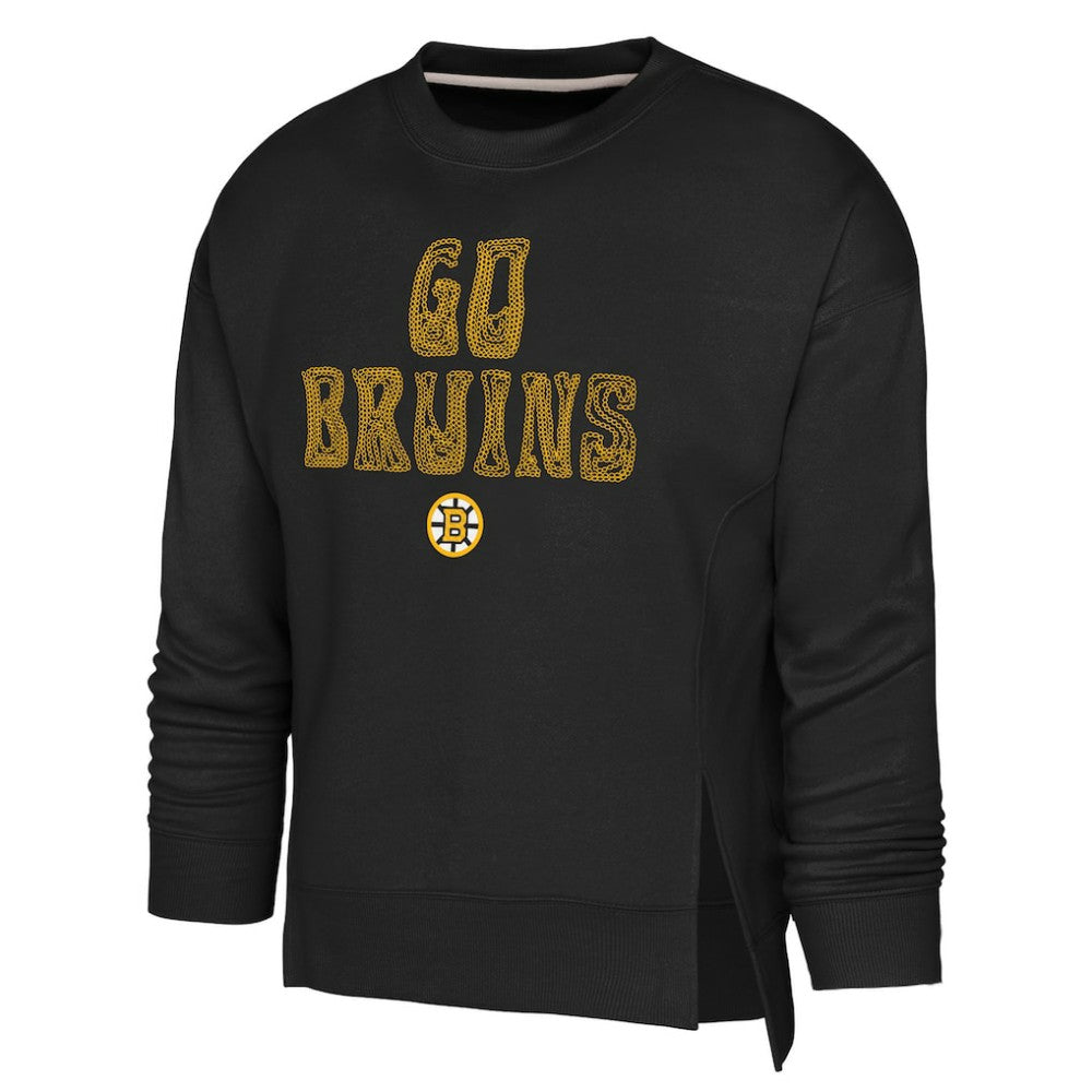 NHL Black Boston Bruins Outerstuff Girls Youth Game Love Sweatshirt