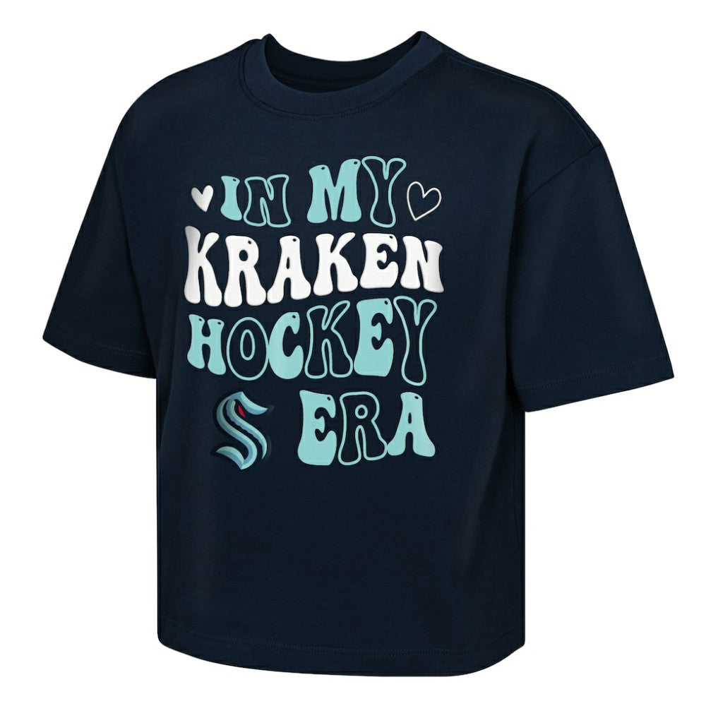 NHL Deep Sea Blue Seattle Kraken Outerstuff Girls Youth In My Era Boxy T-Shirt