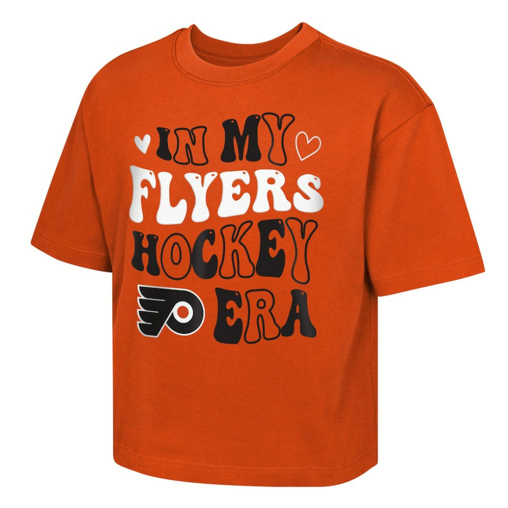 NHL Orange Philadelphia Flyers Outerstuff Girls Youth In My Era Boxy T-Shirt