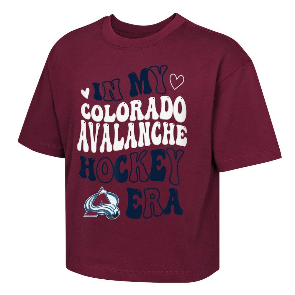 NHL Burgundy Colorado Avalanche Outerstuff Girls Youth In My Era Boxy T-Shirt