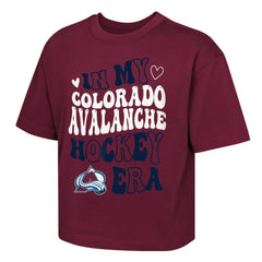 NHL Burgundy Colorado Avalanche Outerstuff Girls Youth In My Era Boxy T-Shirt