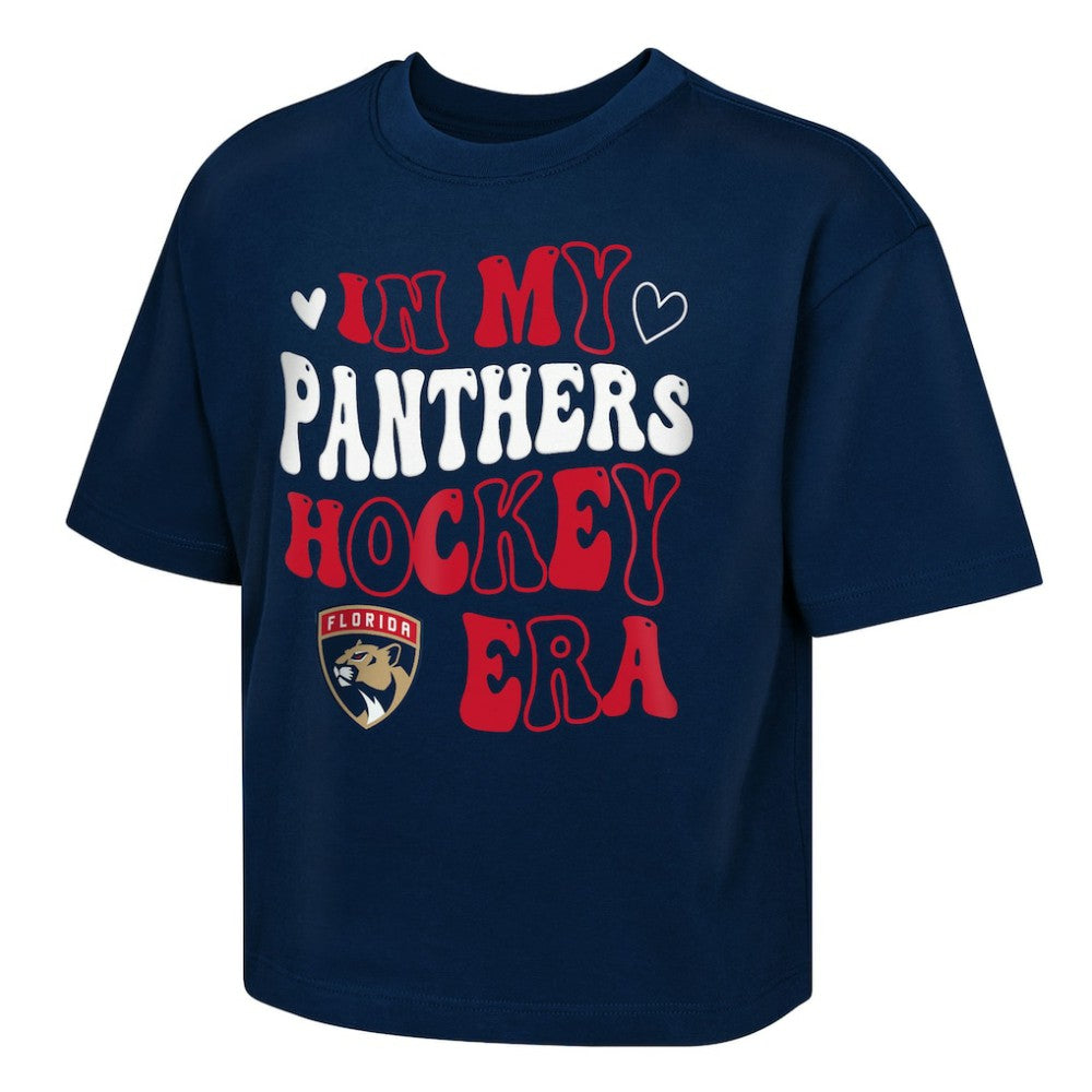 NHL Navy Florida Panthers Outerstuff Girls Youth In My Era Boxy T-Shirt