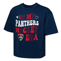NHL Navy Florida Panthers Outerstuff Girls Youth In My Era Boxy T-Shirt