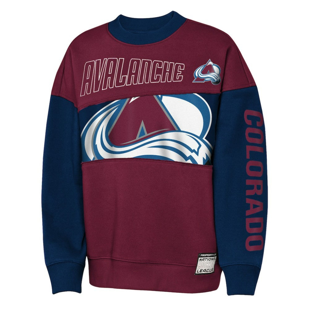 NHL Burgundy/Navy Colorado Avalanche Outerstuff Youth Impact Player Sweatshirt