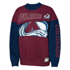 NHL Burgundy/Navy Colorado Avalanche Outerstuff Youth Impact Player Sweatshirt