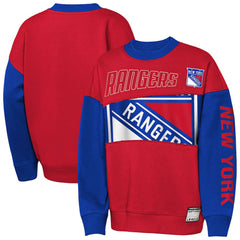 NHL Red/Blue New York Rangers Outerstuff Youth Impact Player Sweatshirt