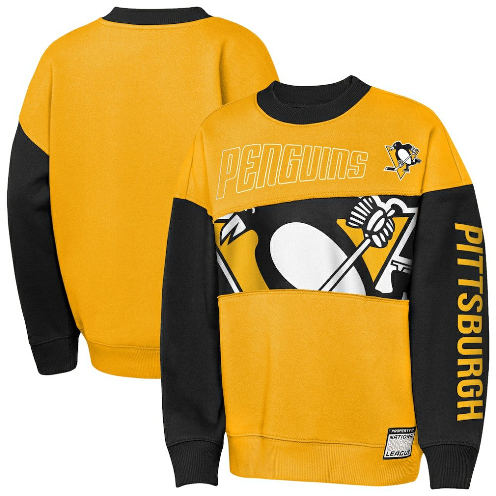 NHL Gold/Black Pittsburgh Penguins Outerstuff Youth Impact Player Sweatshirt