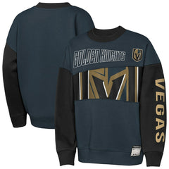 NHL Steel/Black Vegas Golden Knights Outerstuff Youth Impact Player Sweatshirt