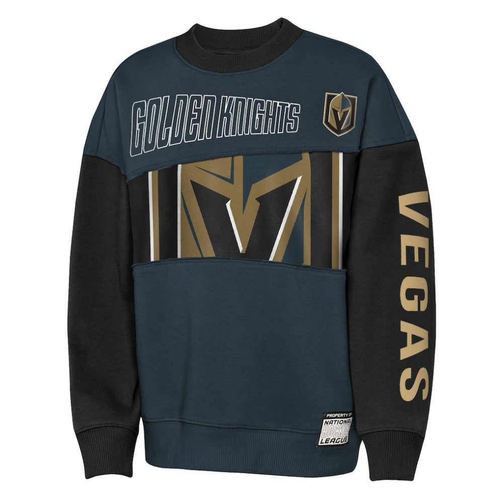 NHL Steel/Black Vegas Golden Knights Outerstuff Youth Impact Player Sweatshirt