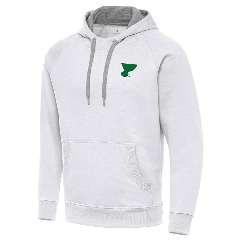 NHL White St. Louis Blues Antigua St. Patrick's Day Victory Pullover Hoodie