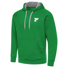 NHL Kelly Green St. Louis Blues Antigua St. Patrick's Day Victory Pullover Hoodie