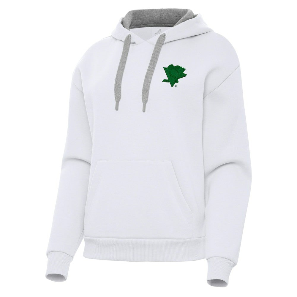 NHL White Pittsburgh Penguins Antigua Women's St. Patrick's Day Victory Pullover Hoodie