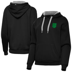 NHL Black Vegas Golden Knights Antigua Women's St. Patrick's Day Victory Pullover Hoodie