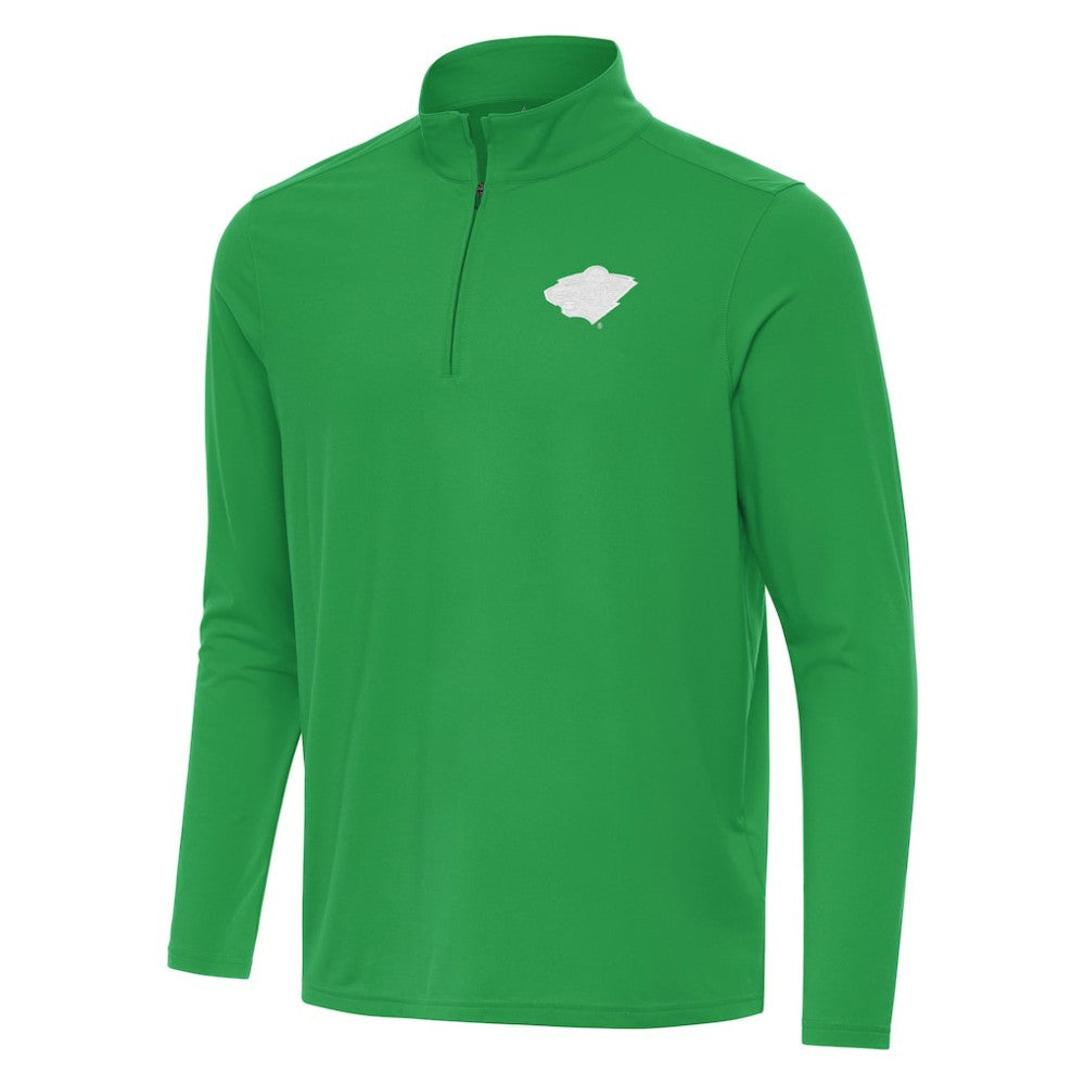 NHL Kelly Green Minnesota Wild Antigua St. Patrick Intent Quarter-Zip Pullover Top