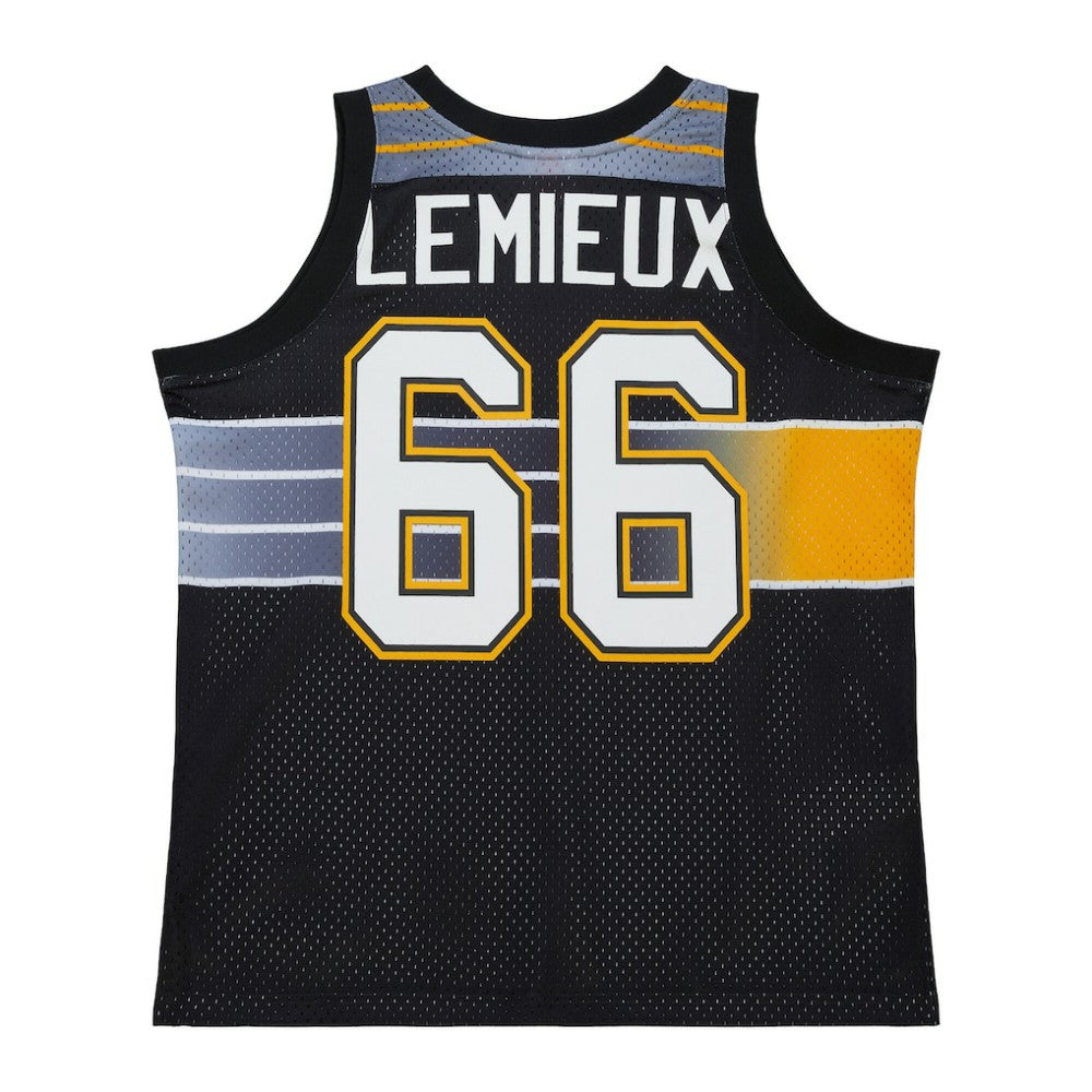 NHL Black Mario Lemieux Pittsburgh Penguins Mitchell & Ness Unisex Maxxed Out Fashion Basketball Jersey