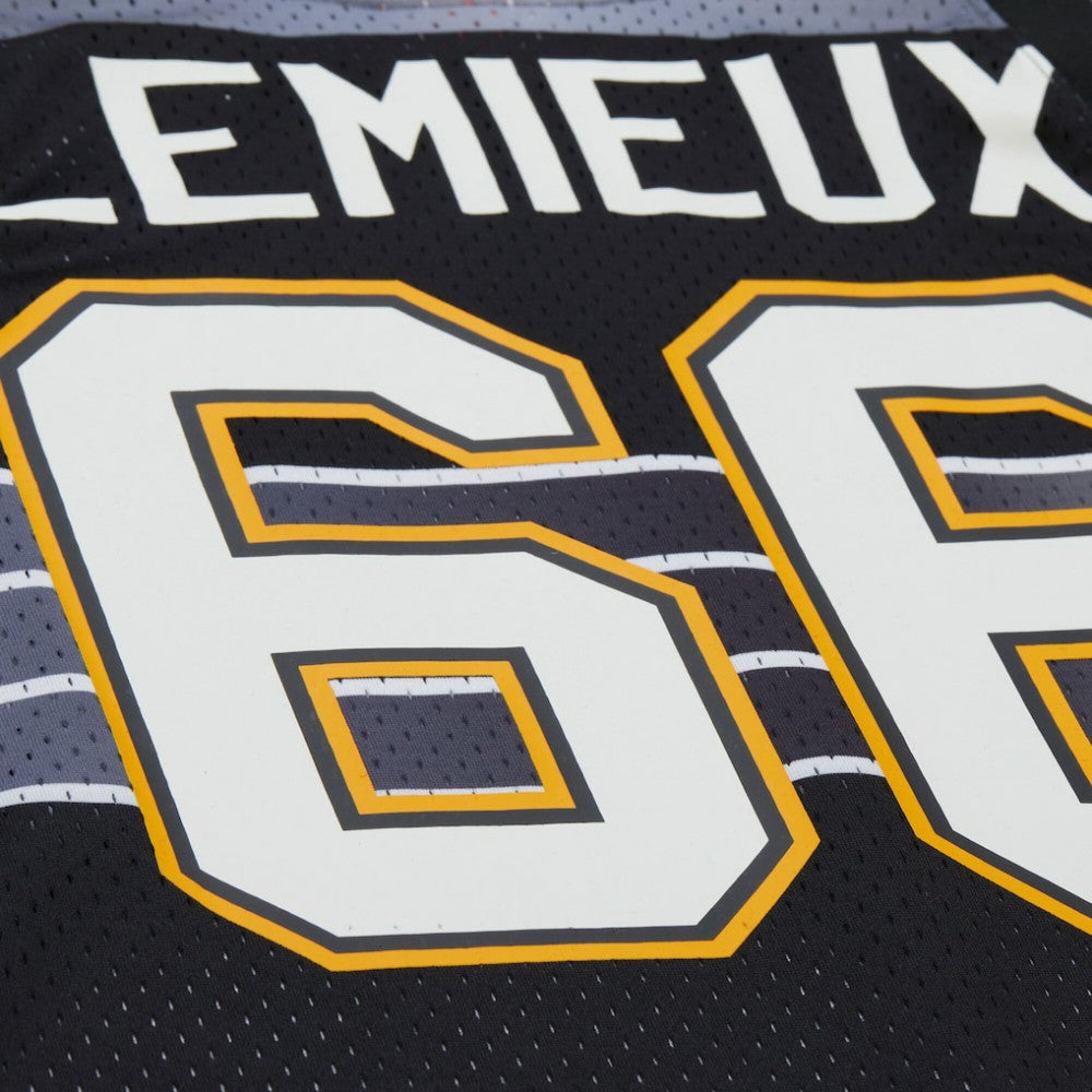 NHL Black Mario Lemieux Pittsburgh Penguins Mitchell & Ness Unisex Maxxed Out Fashion Basketball Jersey