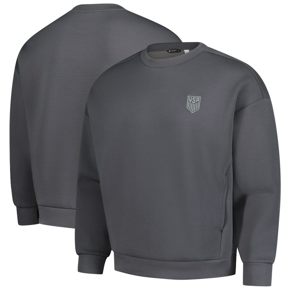 USMNT Levelwear Luxe Signature Lineage Tri-Blend Pullover Sweatshirt -  Gray