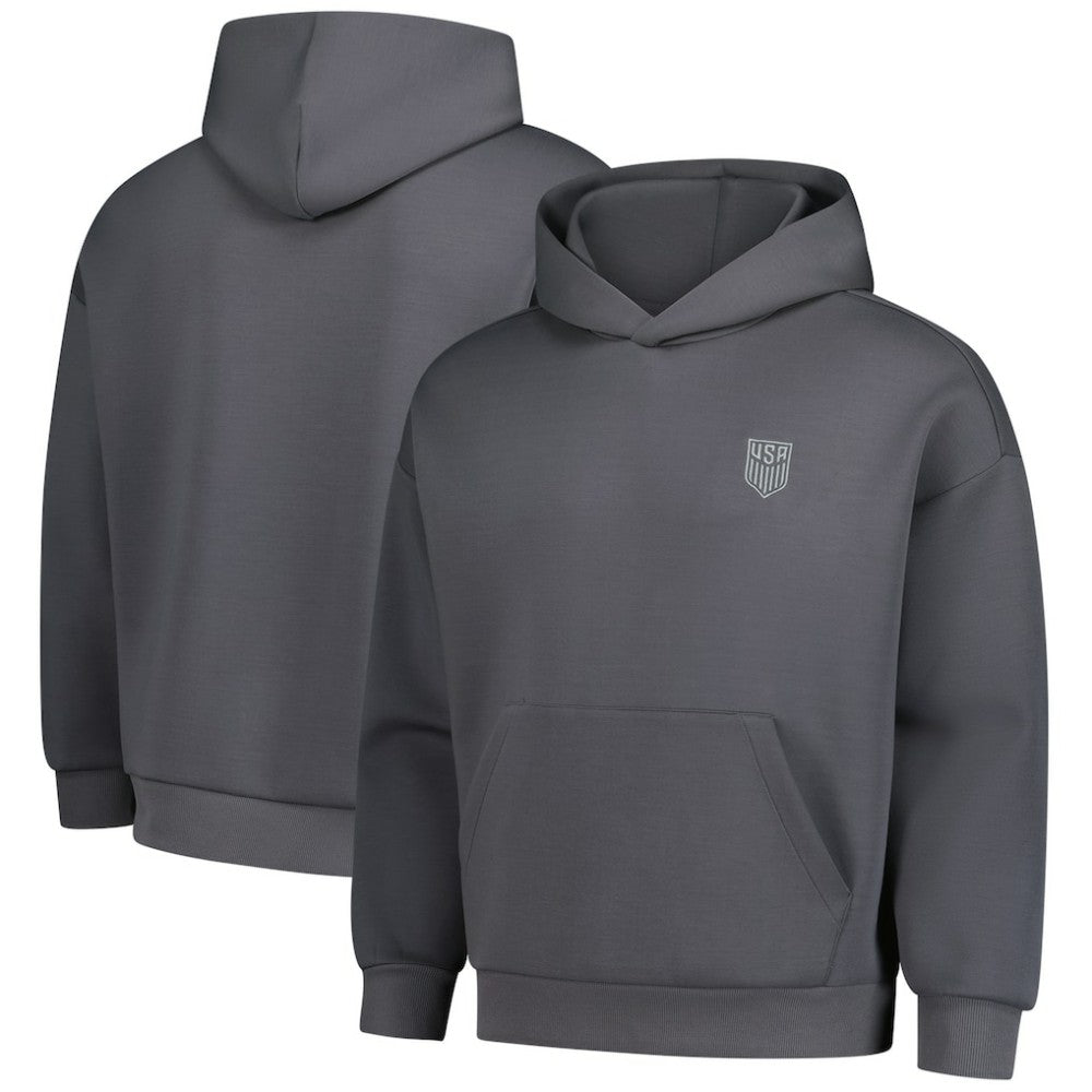 USMNT Levelwear Luxe Signature Tri-Blend Pullover Hoodie -  Gray