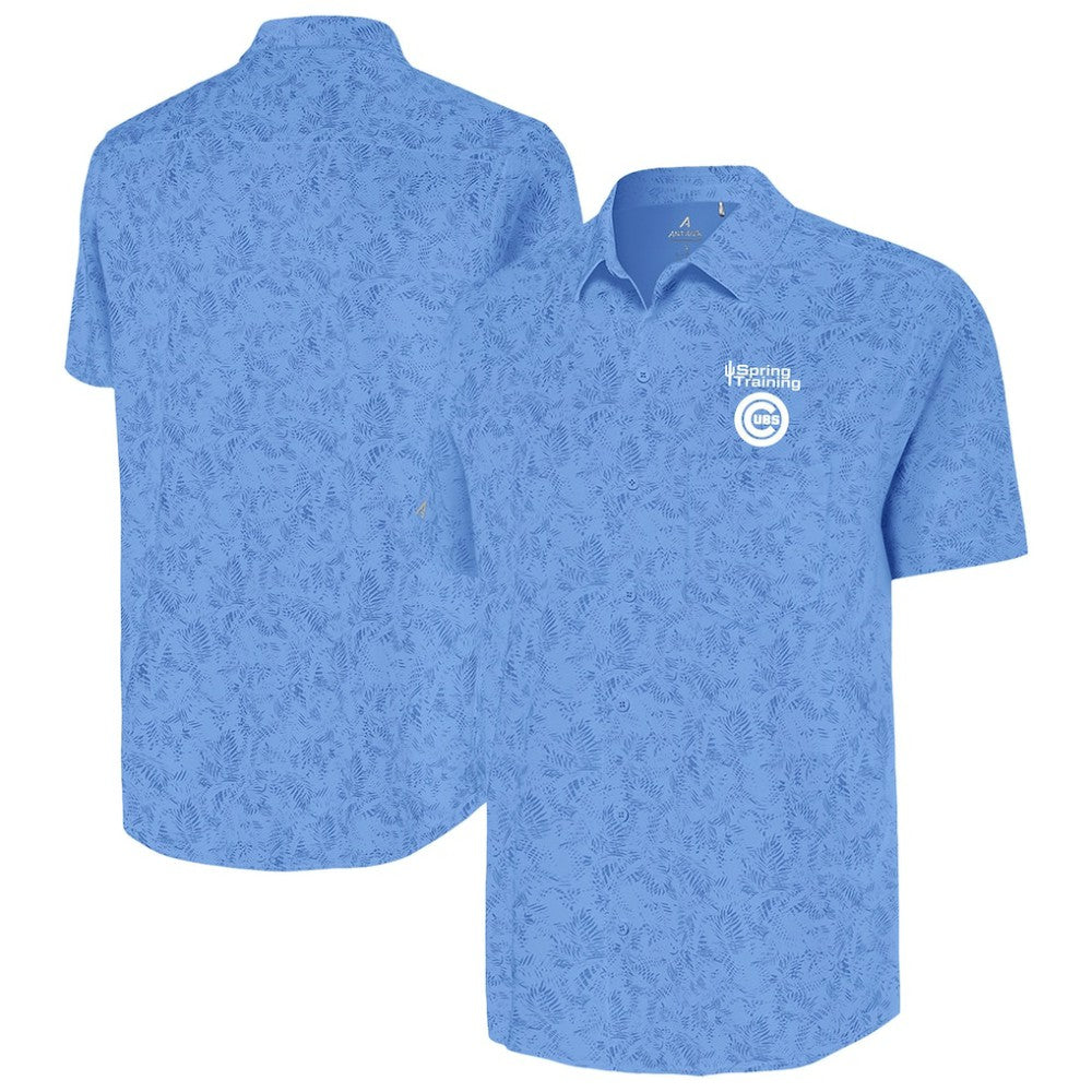 MLB Chicago Cubs Antigua Cactus Spring Training Lush Button-Up Shirt