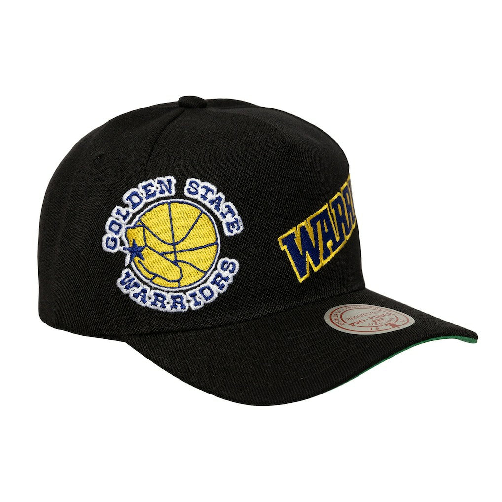 NBA Golden State Warriors Busted Logo Wordmark Wrap-Around Pro Pinch Adjustable Hat sale