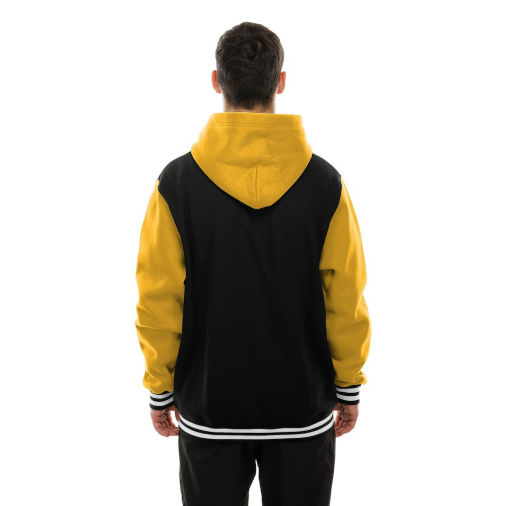 NHL Black/Gold Pittsburgh Penguins New Era Full-Snap Fleece Hoodie Jacket
