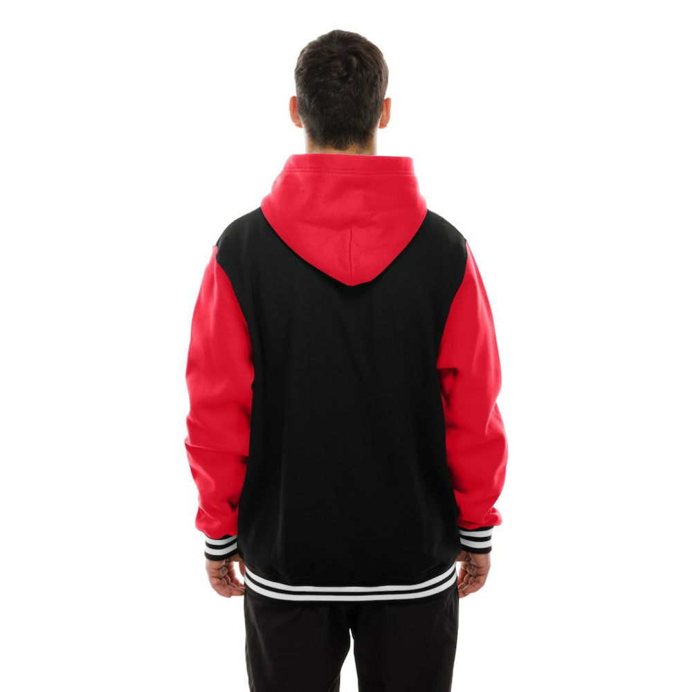 NHL Black/Red Detroit Red Wings New Era Full-Snap Fleece Hoodie Jacket
