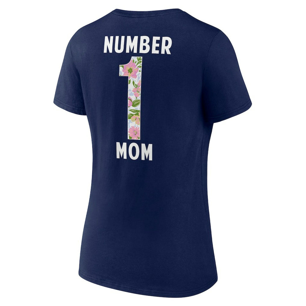 Women's Floral Number 1 Mom V-Neck T-Shirt - Dallas Cowboys