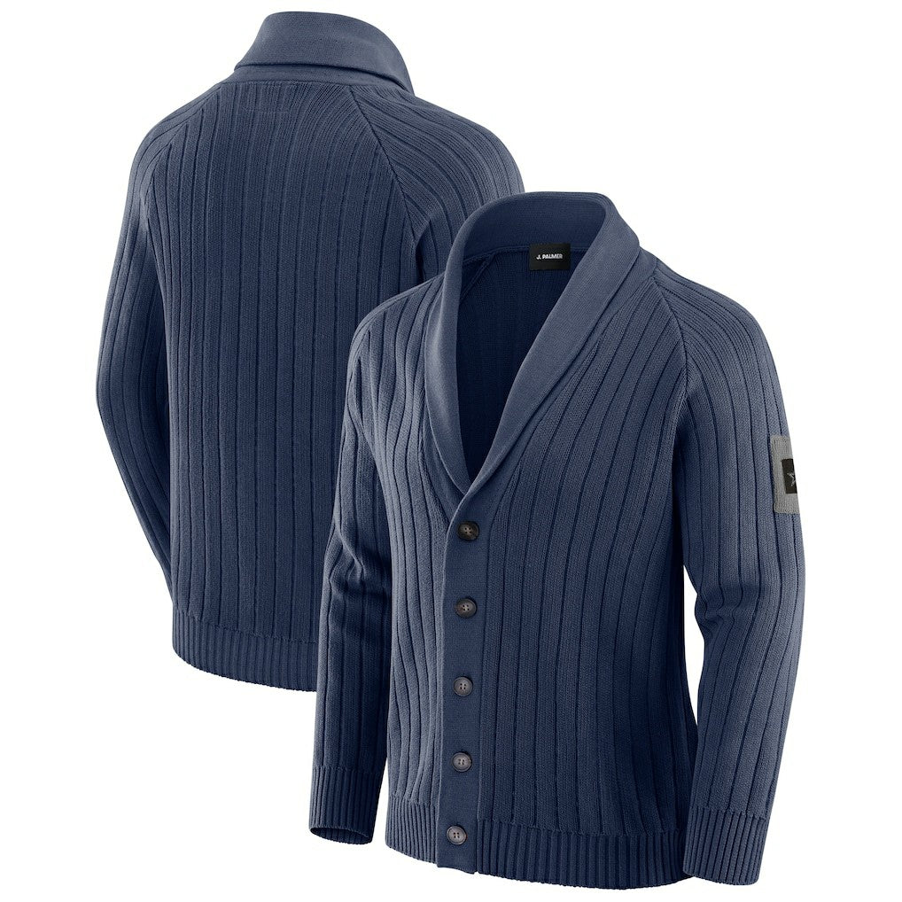 J. Palmer The Playmaker Cardigan Raglan Sweater - Dallas Cowboys