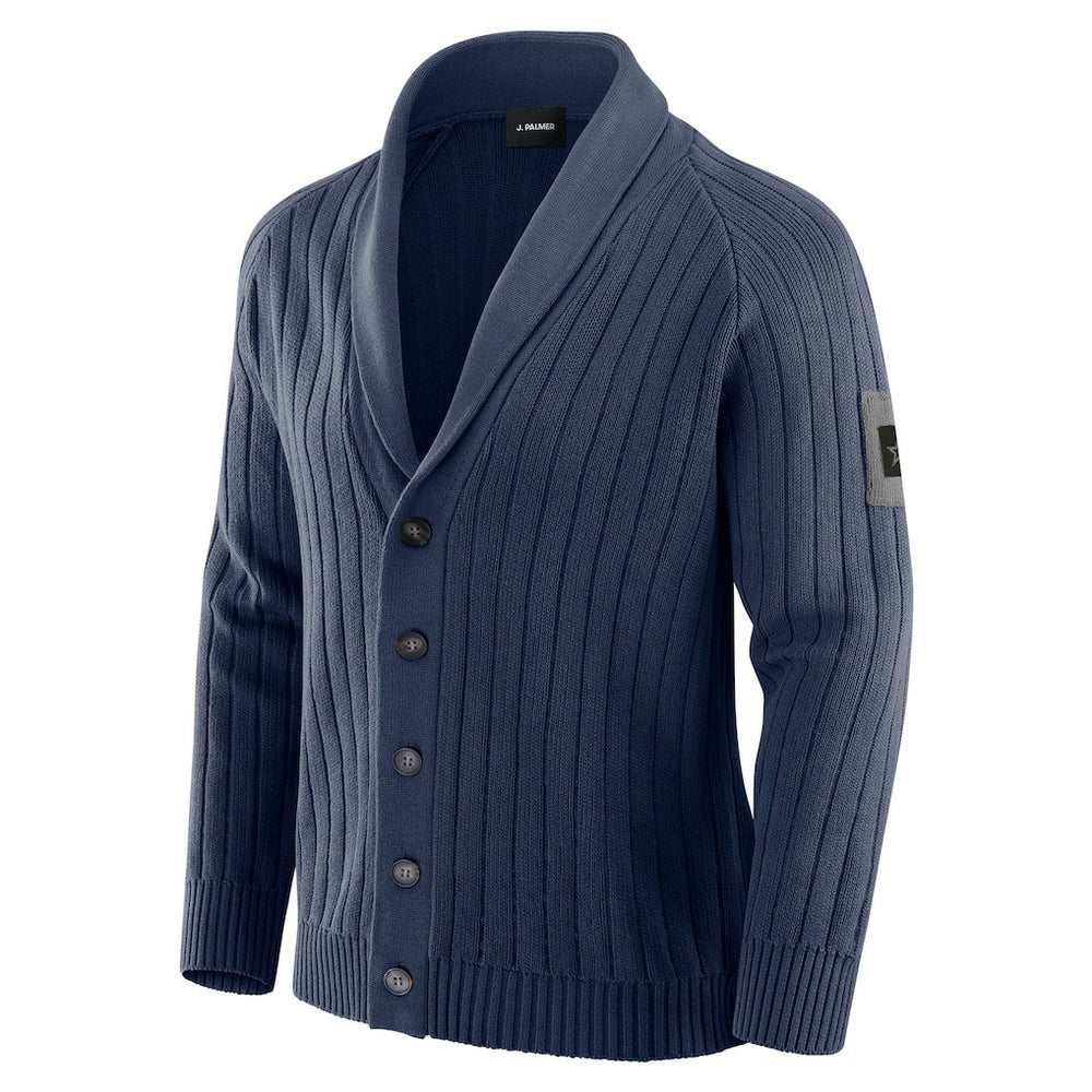 J. Palmer The Playmaker Cardigan Raglan Sweater - Dallas Cowboys