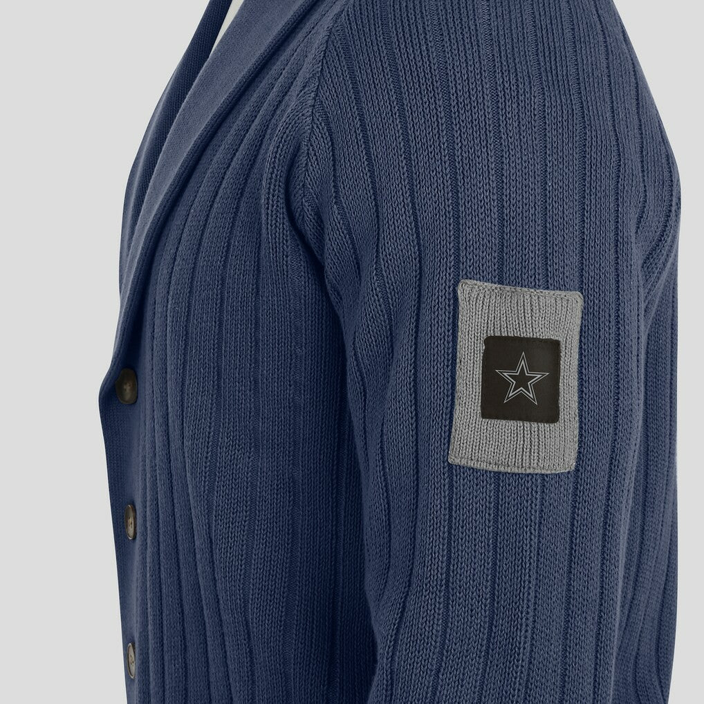 J. Palmer The Playmaker Cardigan Raglan Sweater - Dallas Cowboys