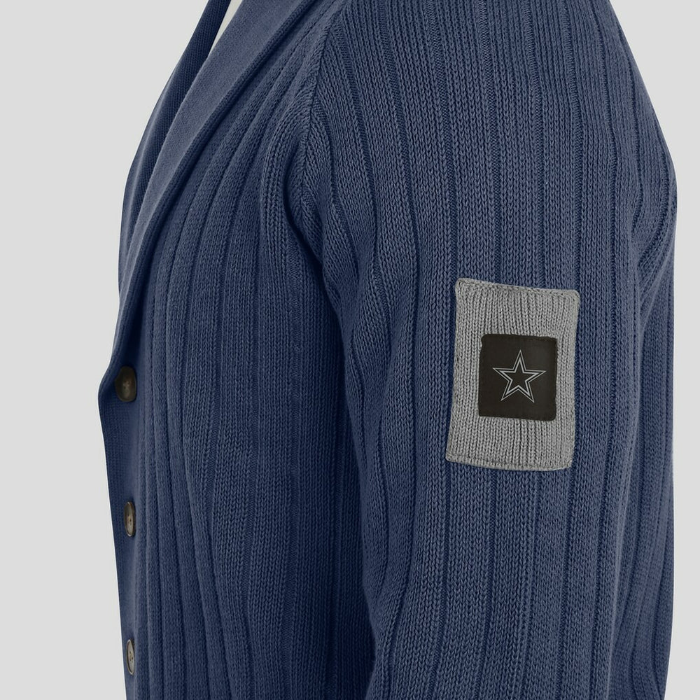 J. Palmer The Playmaker Cardigan Raglan Sweater - Dallas Cowboys