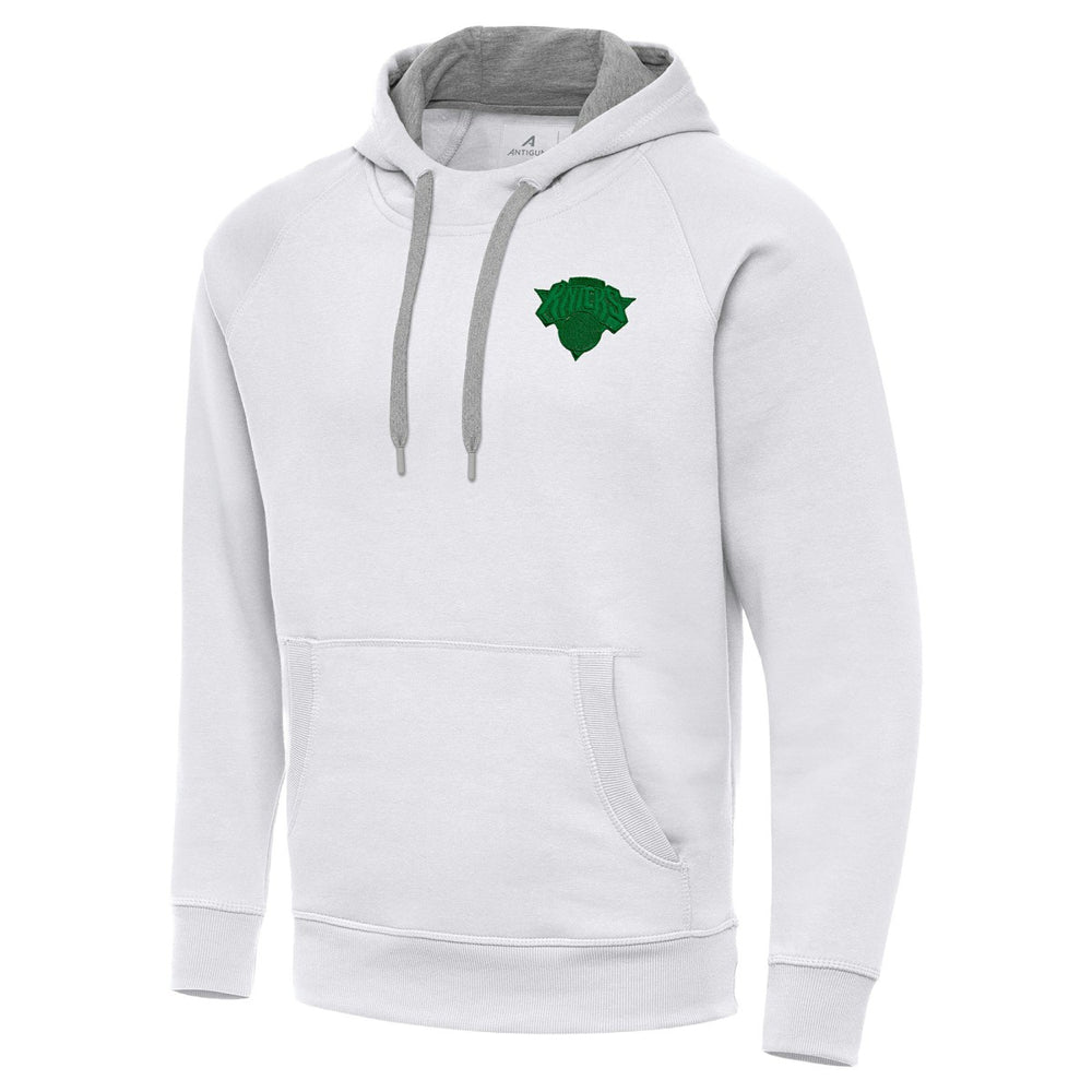 NBA New York Knicks Antigua St. Patrick's Day Victory Raglan Pullover Hoodie