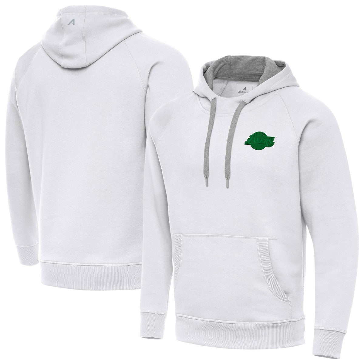 NBA Los Angeles Lakers Antigua St. Patrick's Day Victory Raglan Pullover Hoodie