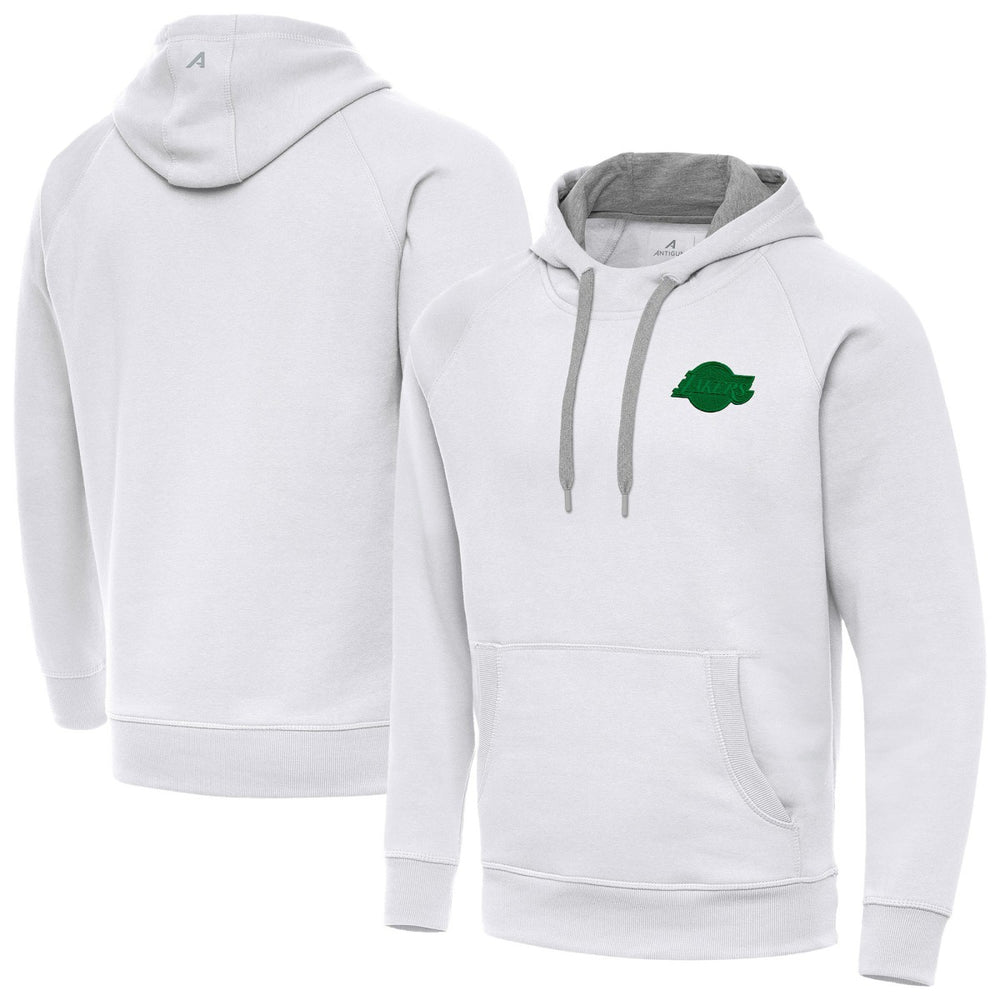 NBA Los Angeles Lakers Antigua St. Patrick's Day Victory Raglan Pullover Hoodie