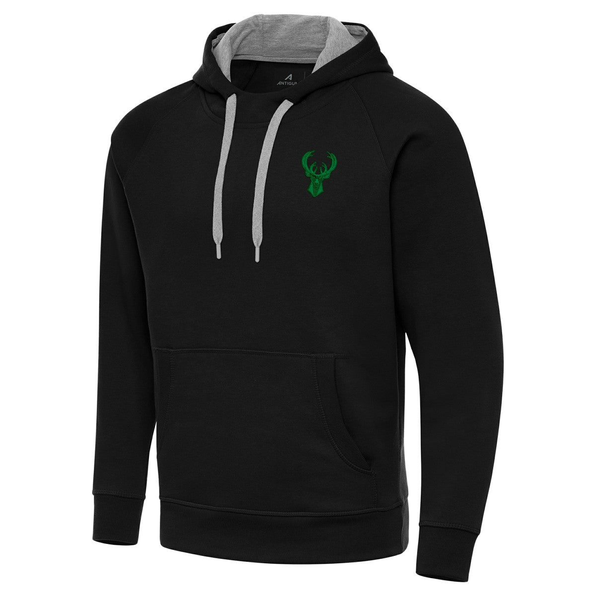 NBA Milwaukee Bucks Antigua St. Patrick's Day Victory Raglan Pullover Hoodie