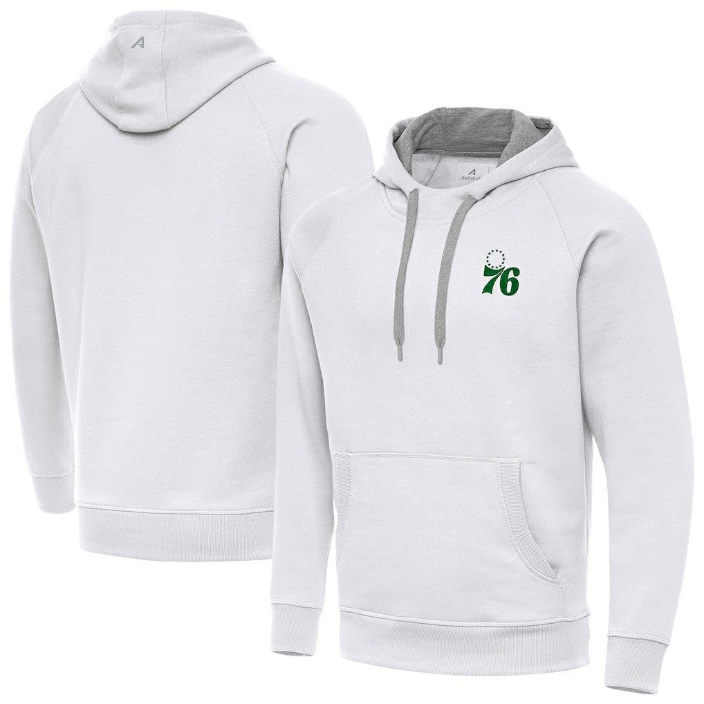 NBA Philadelphia 76ers Antigua St. Patrick's Day Victory Raglan Pullover Hoodie