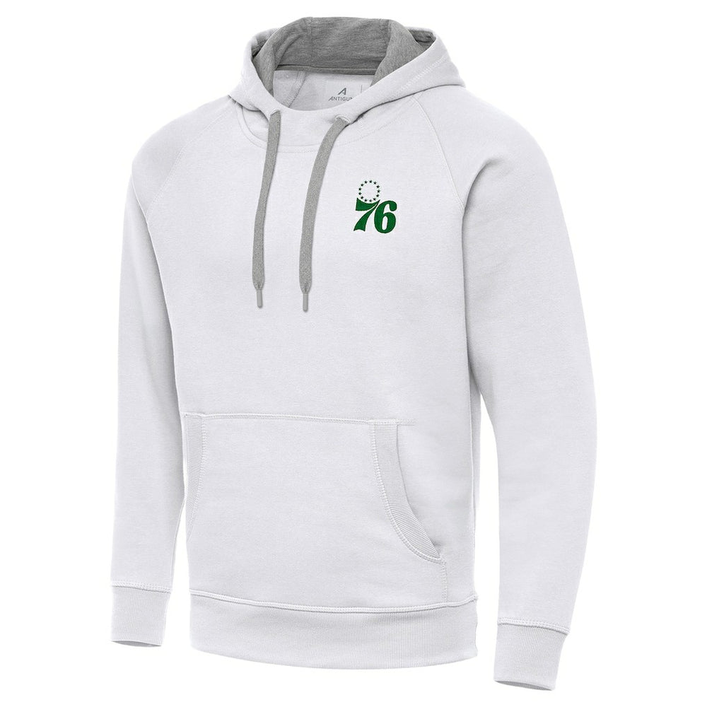 NBA Philadelphia 76ers Antigua St. Patrick's Day Victory Raglan Pullover Hoodie