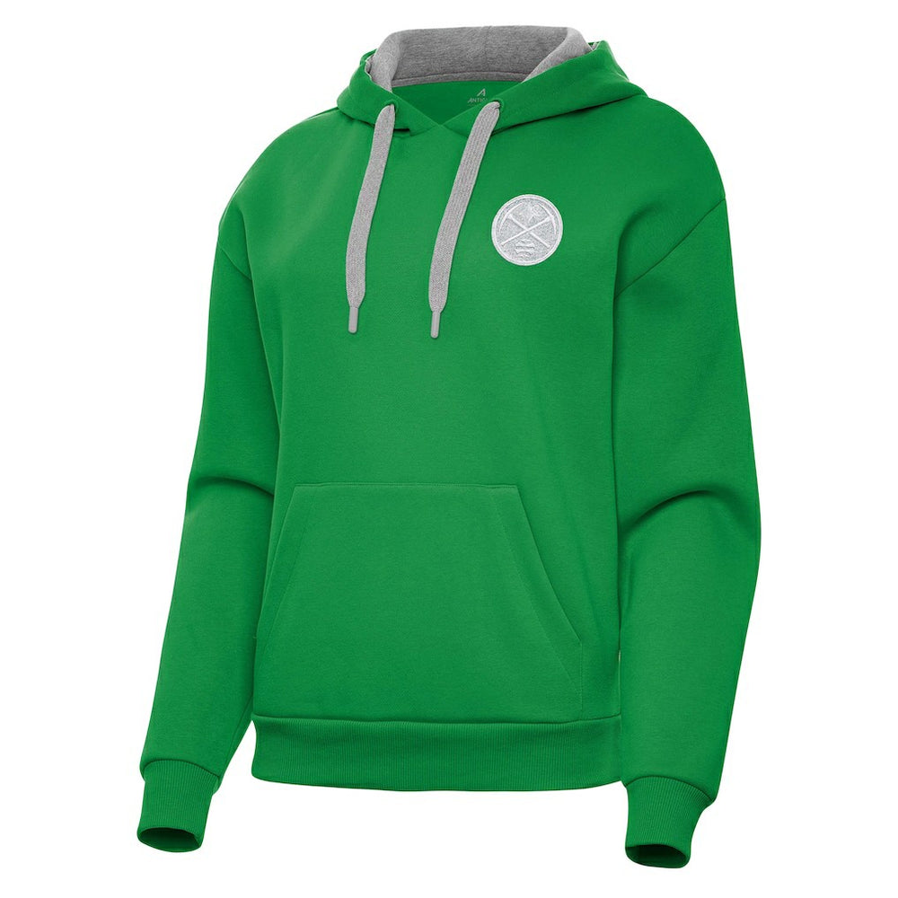 NBA Denver Nuggets Antigua Women's St. Patrick's Day Victory Pullover Hoodie sale