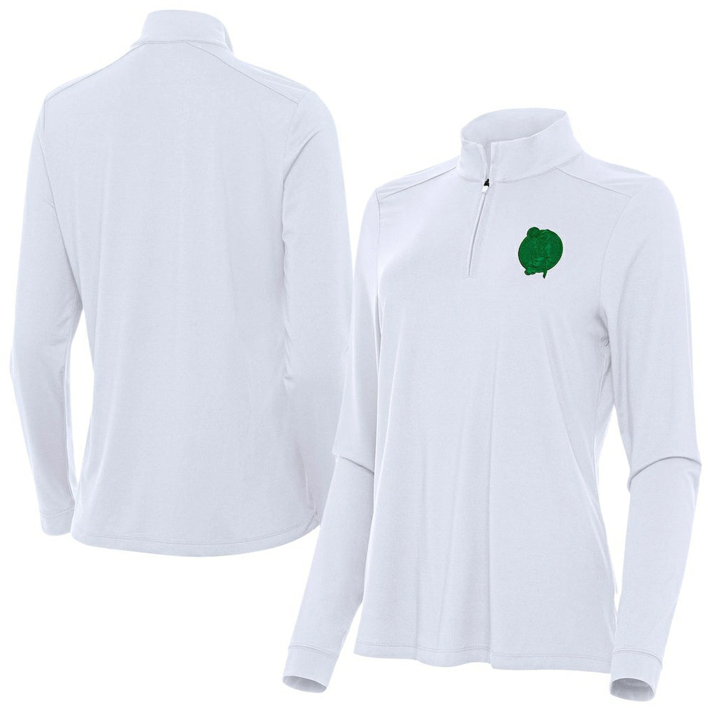 NBA Boston Celtics Antigua Women's St. Patrick's Day Intent Quarter-Zip Top