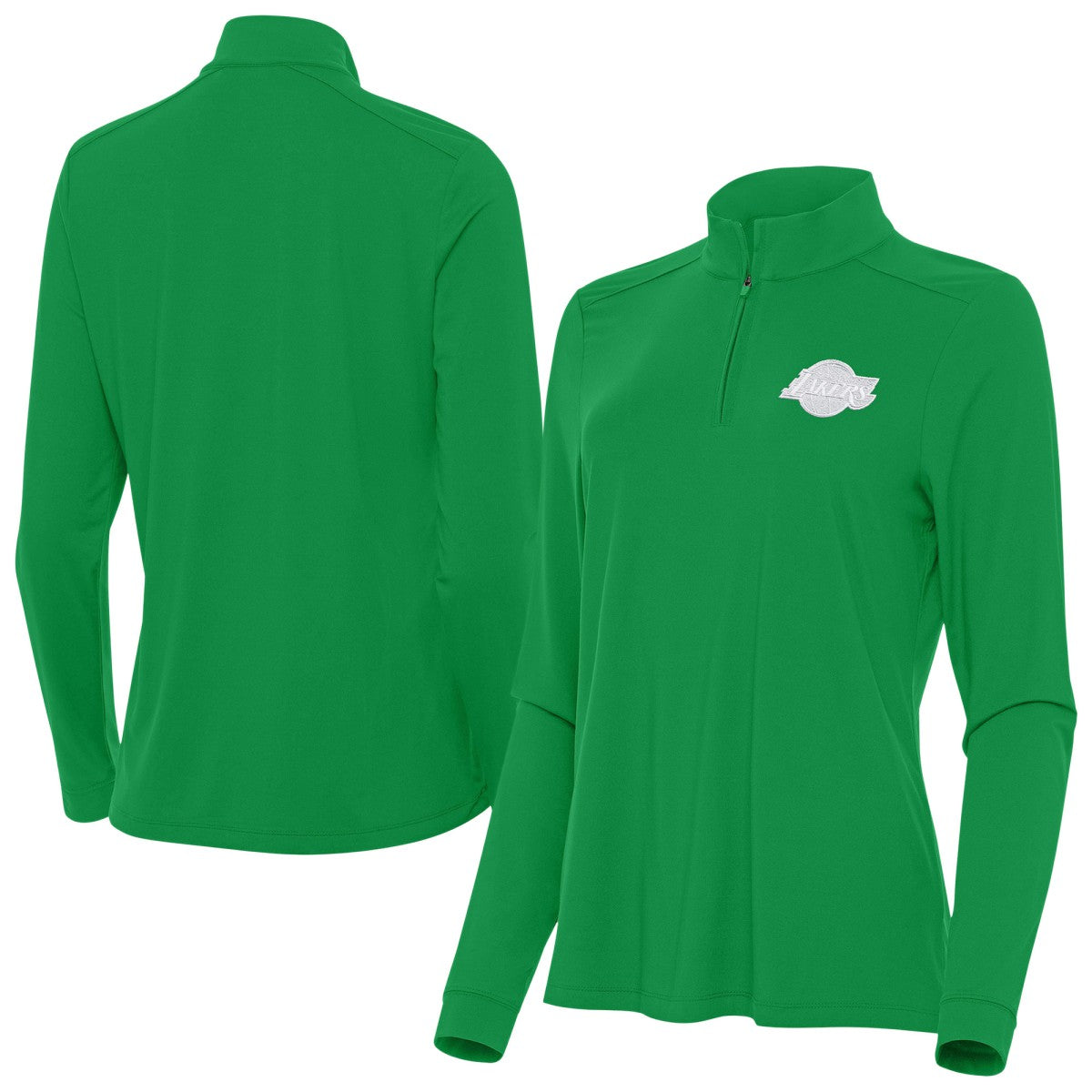 NBA Los Angeles Lakers Antigua Women's St. Patrick's Day Intent Quarter-Zip Top