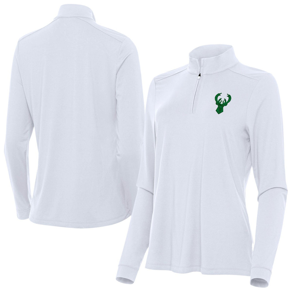 NBA Milwaukee Bucks Antigua Women's St. Patrick's Day Intent Quarter-Zip Top