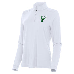 NBA Milwaukee Bucks Antigua Women's St. Patrick's Day Intent Quarter-Zip Top