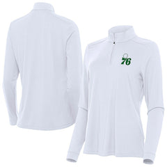 NBA Philadelphia 76ers Antigua Women's St. Patrick's Day Intent Quarter-Zip Top