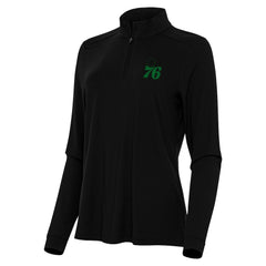 NBA Philadelphia 76ers Antigua Women's St. Patrick's Day Intent Quarter-Zip Top