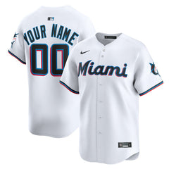 MLB Miami Marlins Nike Home Limited Custom Jersey