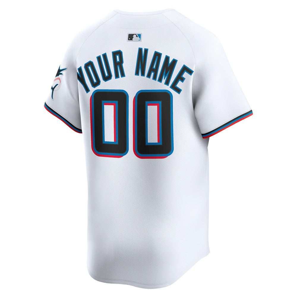 MLB Miami Marlins Nike Home Limited Custom Jersey