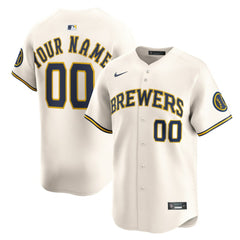 MLB Milwaukee Brewers Nike Home Limited Custom Jersey