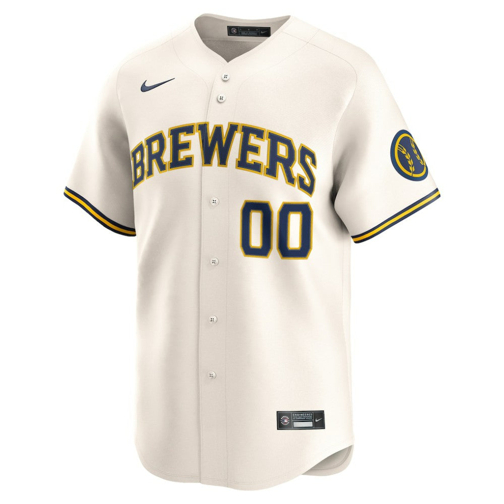MLB Milwaukee Brewers Nike Home Limited Custom Jersey