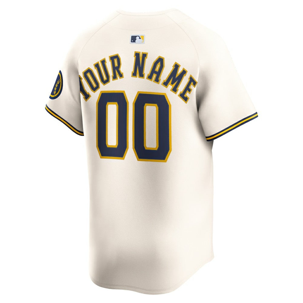MLB Milwaukee Brewers Nike Home Limited Custom Jersey